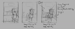 Size: 1485x578 | Tagged: safe, artist:robin jacks, sugar moonlight, sunny starscout, bat pony, earth pony, pegasus, pony, unicorn, comic:sunny's scar, g5, coat markings, comic, cover, day, eye scar, facial scar, horn, maretime bay, outdoors, raised leg, scar, socks (coat markings), solo focus, twilight sparkle's cutie mark, unshorn fetlocks