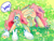 Size: 2160x1620 | Tagged: dead source, safe, artist:pawnarchy, fluttershy, pegasus, pony, rabbit, g4, animal, bnuuy, cheek fluff, colored pinnae, crying, dialogue, eyebrows, feathered wings, female, flower, folded wings, frown, full body, grass, grass field, hair over one eye, looking at something, mare, nature, no mouth, outdoors, speech bubble, standing, three quarter view, white pupils, wings