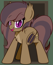 Size: 846x1044 | Tagged: safe, artist:jerkface, oc, oc:bella morel, bat pony, bat pony oc, bat wings, female, looking at you, simple background, solo, solo female, wings