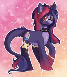 Size: 1200x1380 | Tagged: safe, artist:maravor, oc, oc:amity, pony, unicorn, female, glasses, horn, mare, solo