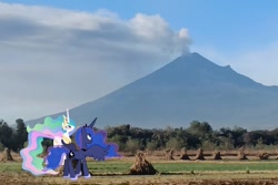 Size: 1080x720 | Tagged: safe, artist:promasterepic, princess celestia, princess luna, alicorn, pony, g4, irl, mexico, photo, popocatépetl, puebla, volcano