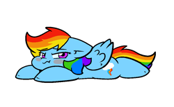 Size: 901x558 | Tagged: safe, artist:zutcha, rainbow dash, pegasus, pony, g4, simple background, solo, white background