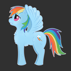 Size: 2000x2000 | Tagged: safe, rainbow dash, g4, lineart, mane six