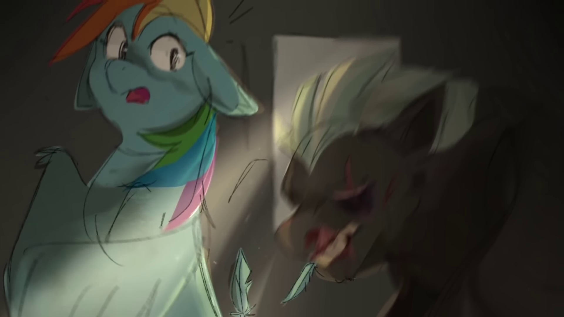 Mlp Scared Rumble #3575562 - grimdark, artist:kitkat212, a.k. yearling, rainbow dash ...