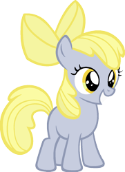 Size: 900x1242 | Tagged: safe, apple bloom, pony, g4, blank flank, female, full body, implied derpy, palette swap, recolor, solo