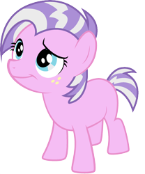 Size: 1920x2313 | Tagged: safe, babs seed, pony, g4, blank flank, female, full body, implied diamond tiara, palette swap, recolor, solo, standing