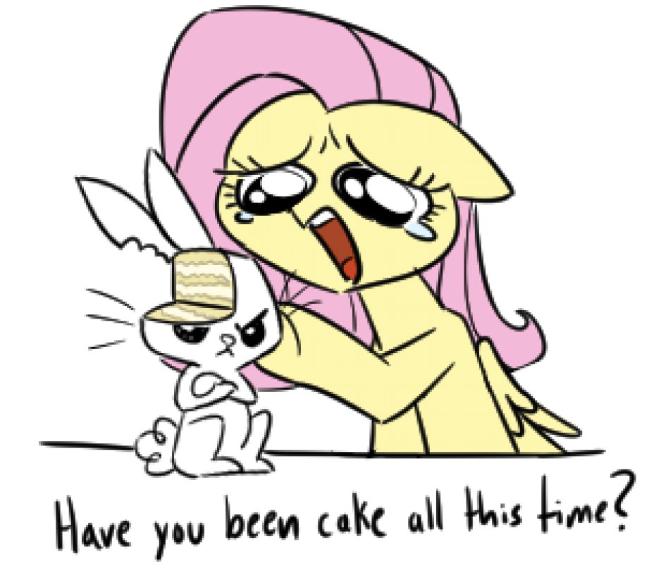 Unamused Rabbit #3591687 - safe, artist:whitequartztheartist, angel bunny, fluttershy ...