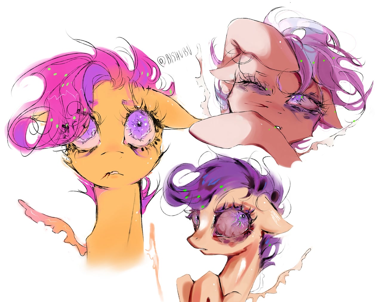 #3601162 - semi-grimdark, artist:bishubu, scootaloo, pegasus, pony, g4 ...