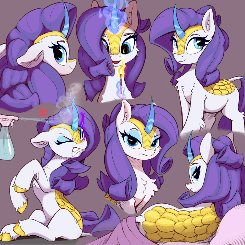 #3770429 - safe, artist:rnghat, rarity, kirin, g4, absurd resolution ...