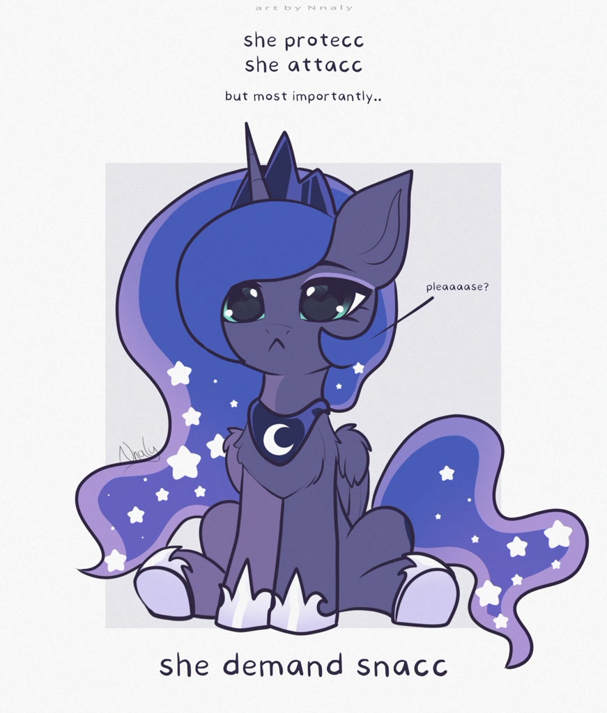 #3779961 - safe, artist:nnaly, princess luna, alicorn, dog, pony, shiba inu, series:nnaly's daily luna, g4, :<, behaving like a dog, chest fluff, cute, female, lunabetes, mare, shibe, sitting, solo - Derpibooru