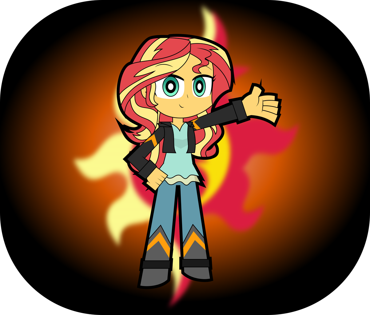 #3901216 - safe, artist:keronianniroro, sunset shimmer, human, # ...