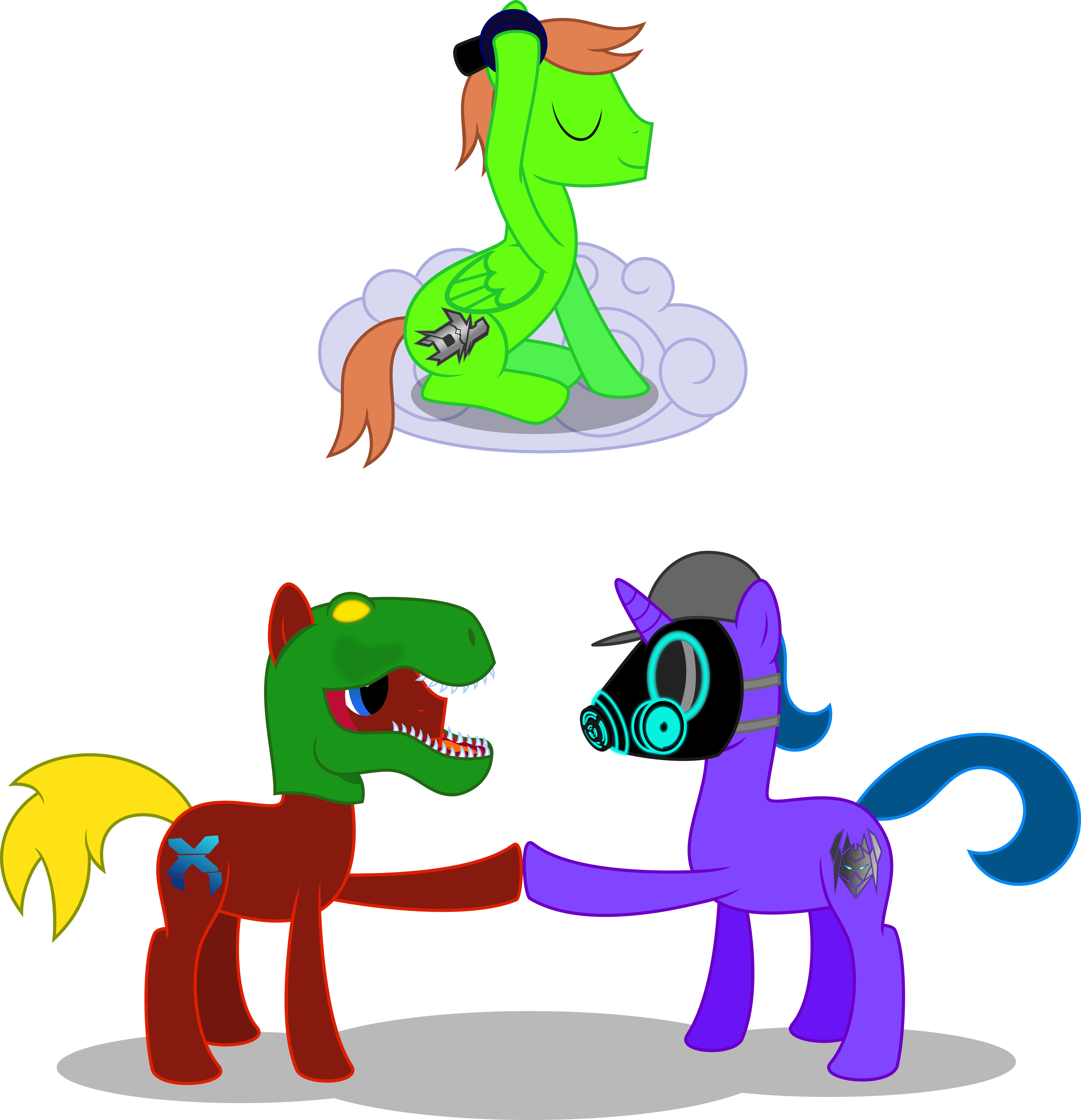 148874 Absurd Res Artist Ambassad0r Cloud Datsik Dinosaur Mask Downlink Excision Gas Mask Headphones Ponified Safe Simple Background Transparent Background Vector Derpibooru