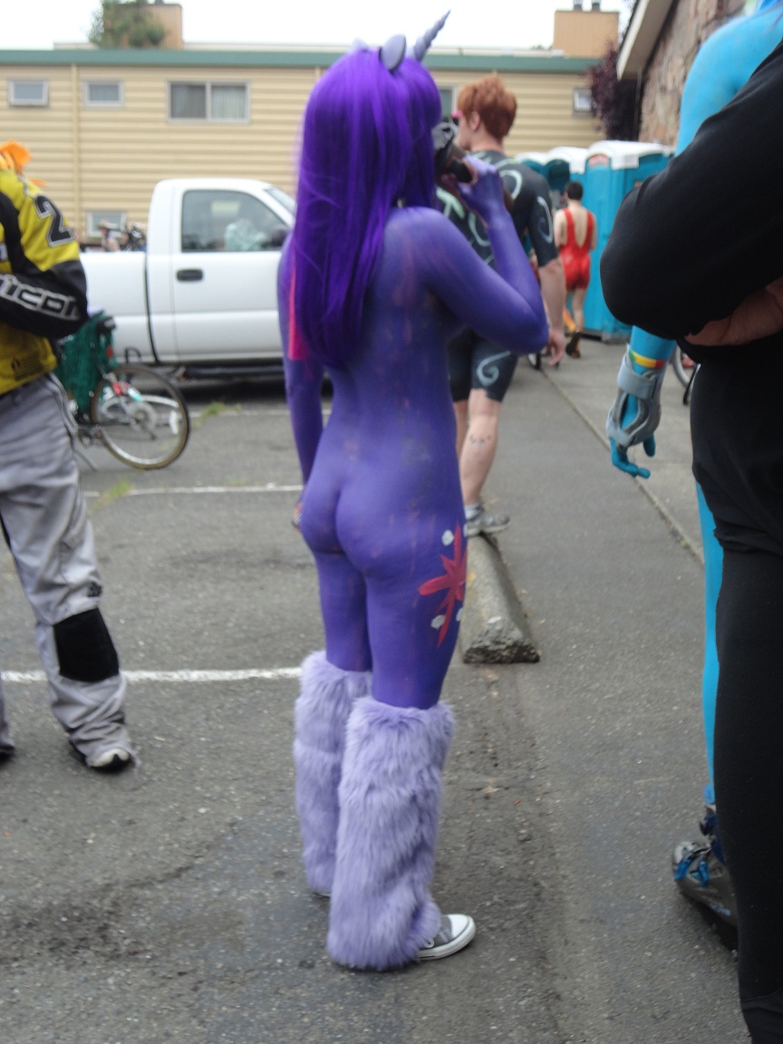Nudist body paint ass  