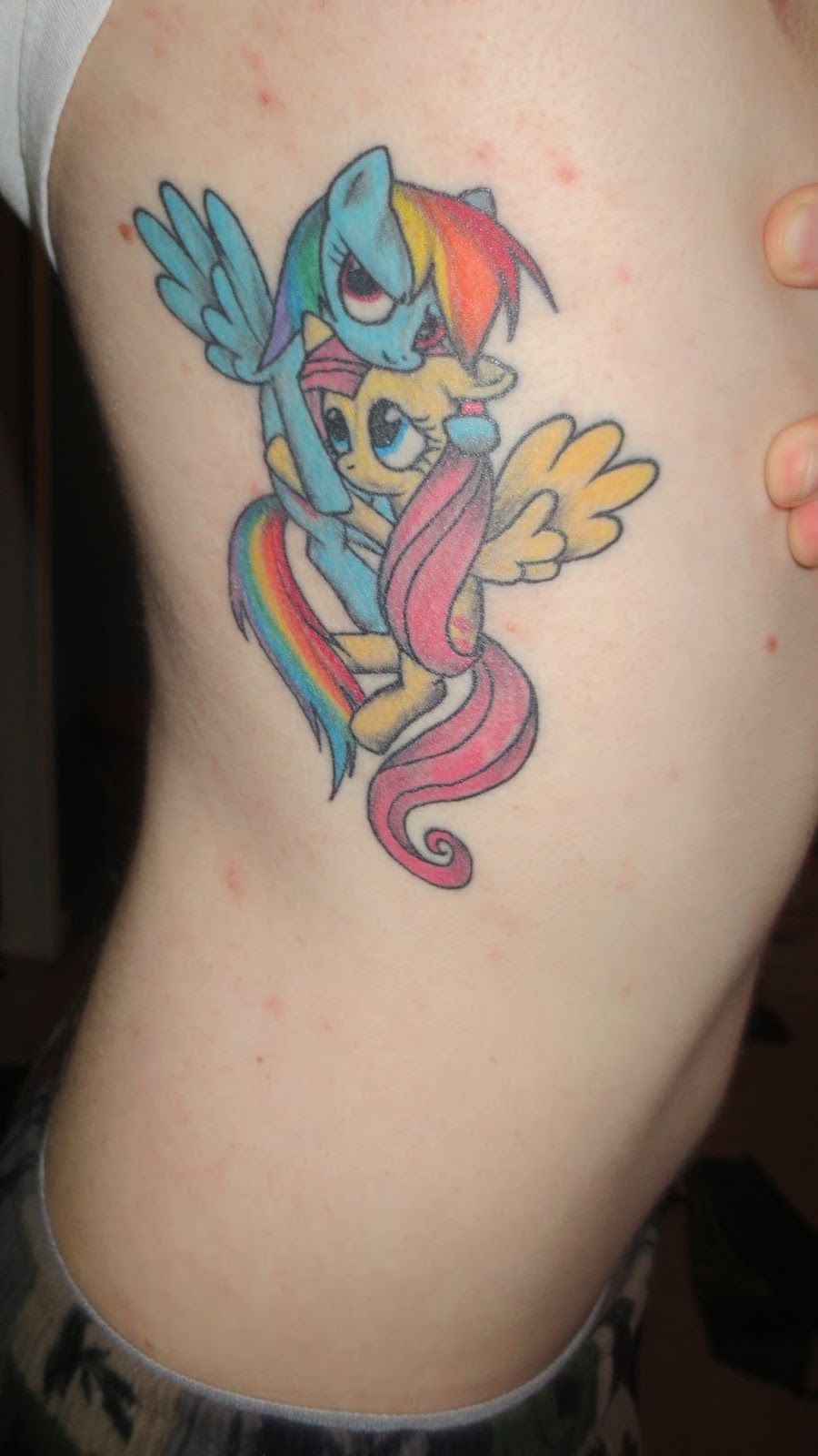 172491  safe fluttershy rainbow dash female flutterdash lesbian  photo shipping tattoo  Derpibooru