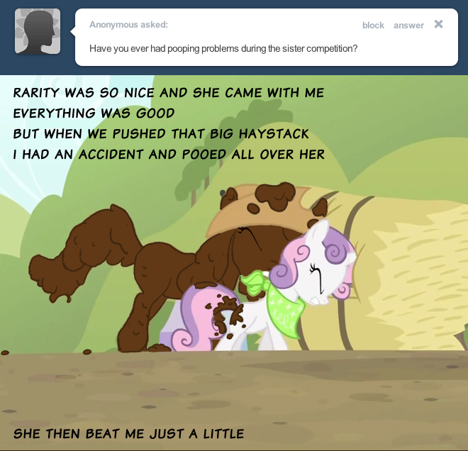 Mlp Rarity Poop #177064 - grotesque, questionable, rarity, sweetie belle, ask ...