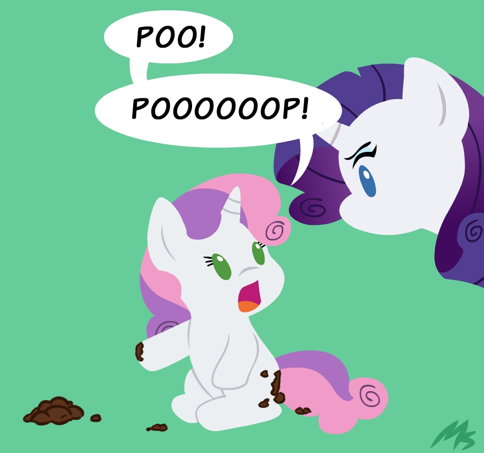 Mlp Rarity Poop #48110 - questionable, edit, rarity, sweetie belle, pony, unicorn, g4 ...