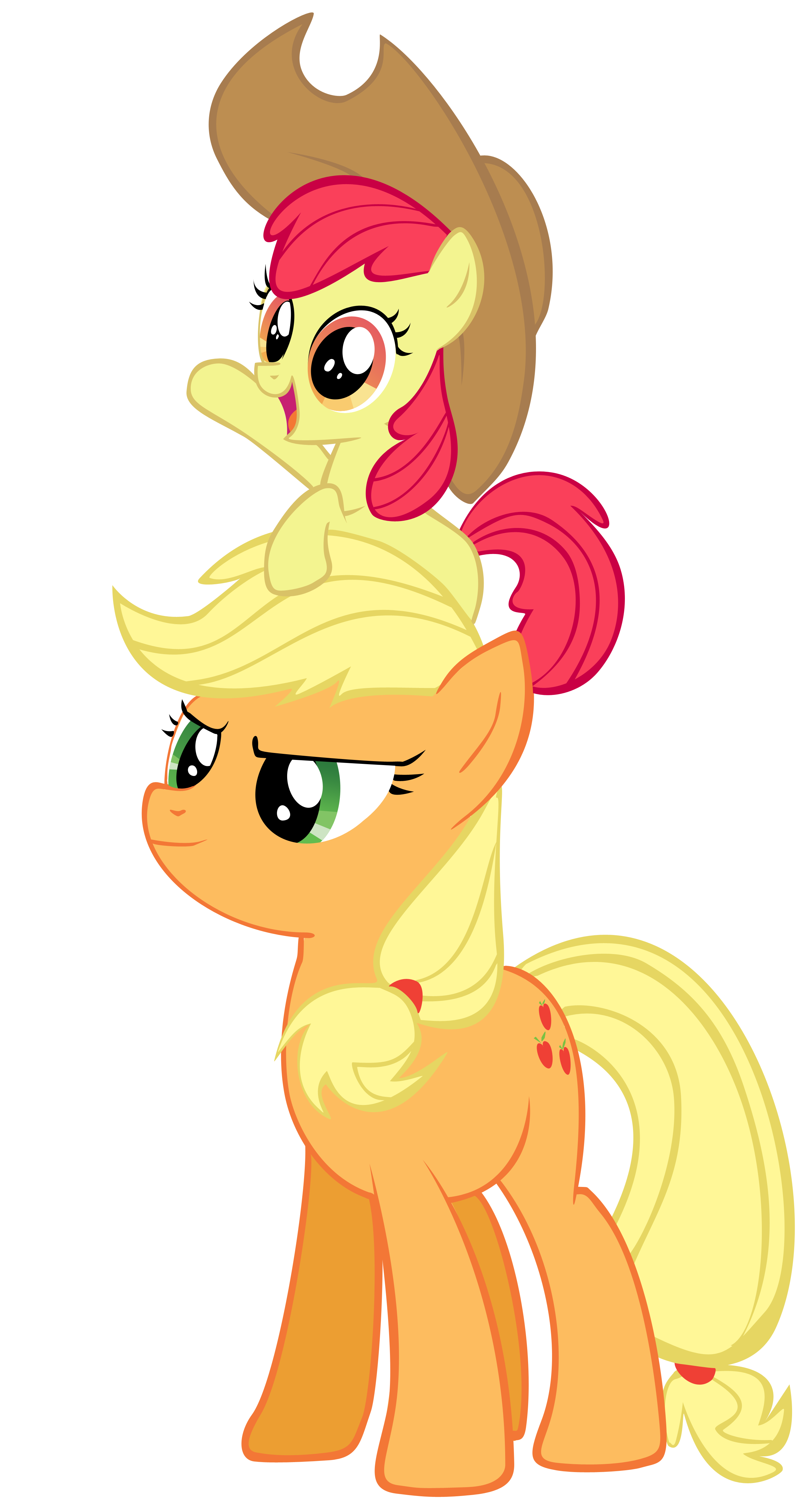 #50529 - safe, artist:ninjamissendk, apple bloom, applejack, g4, apple ...