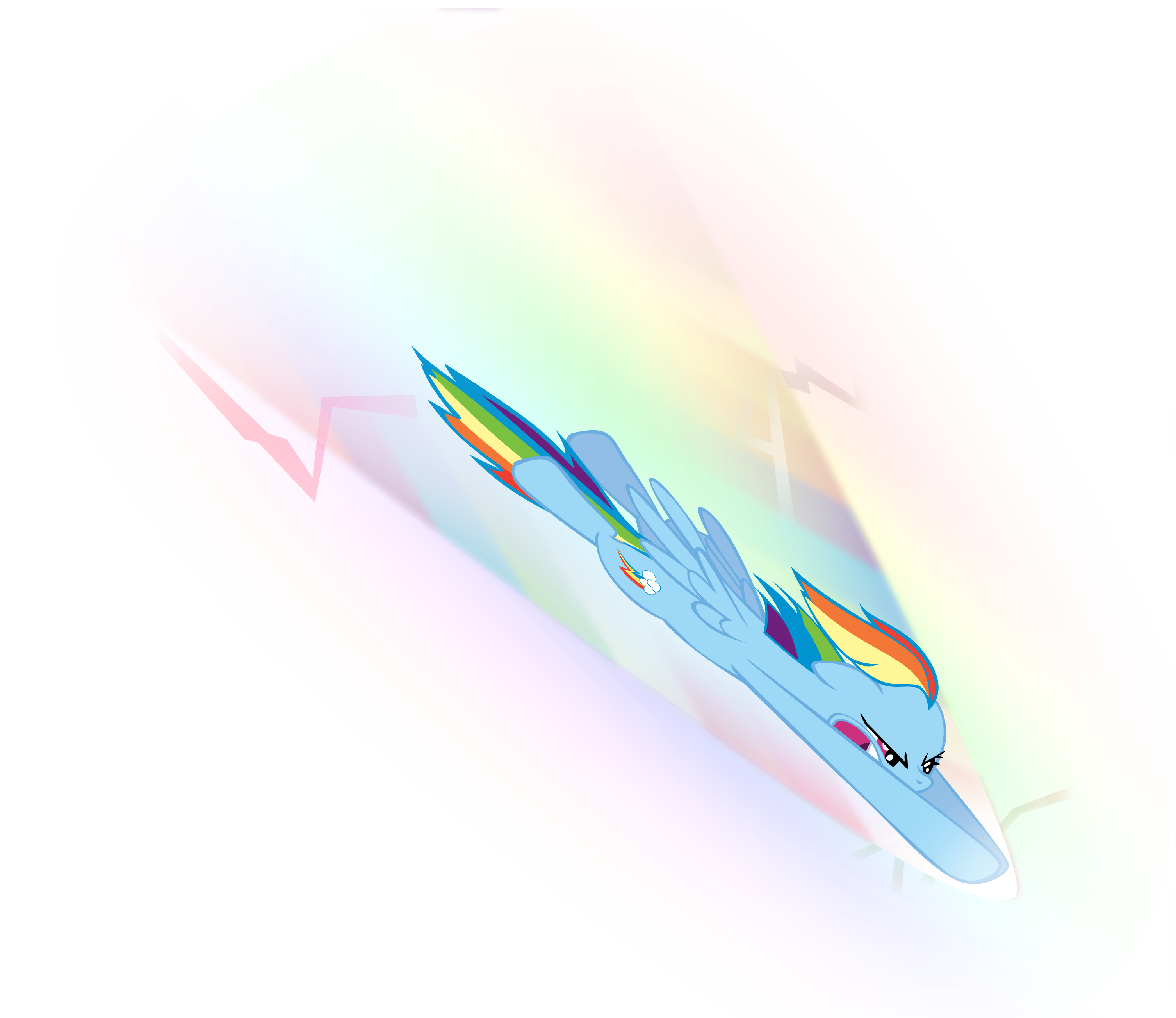 rainbow dash sonic rainboom vector