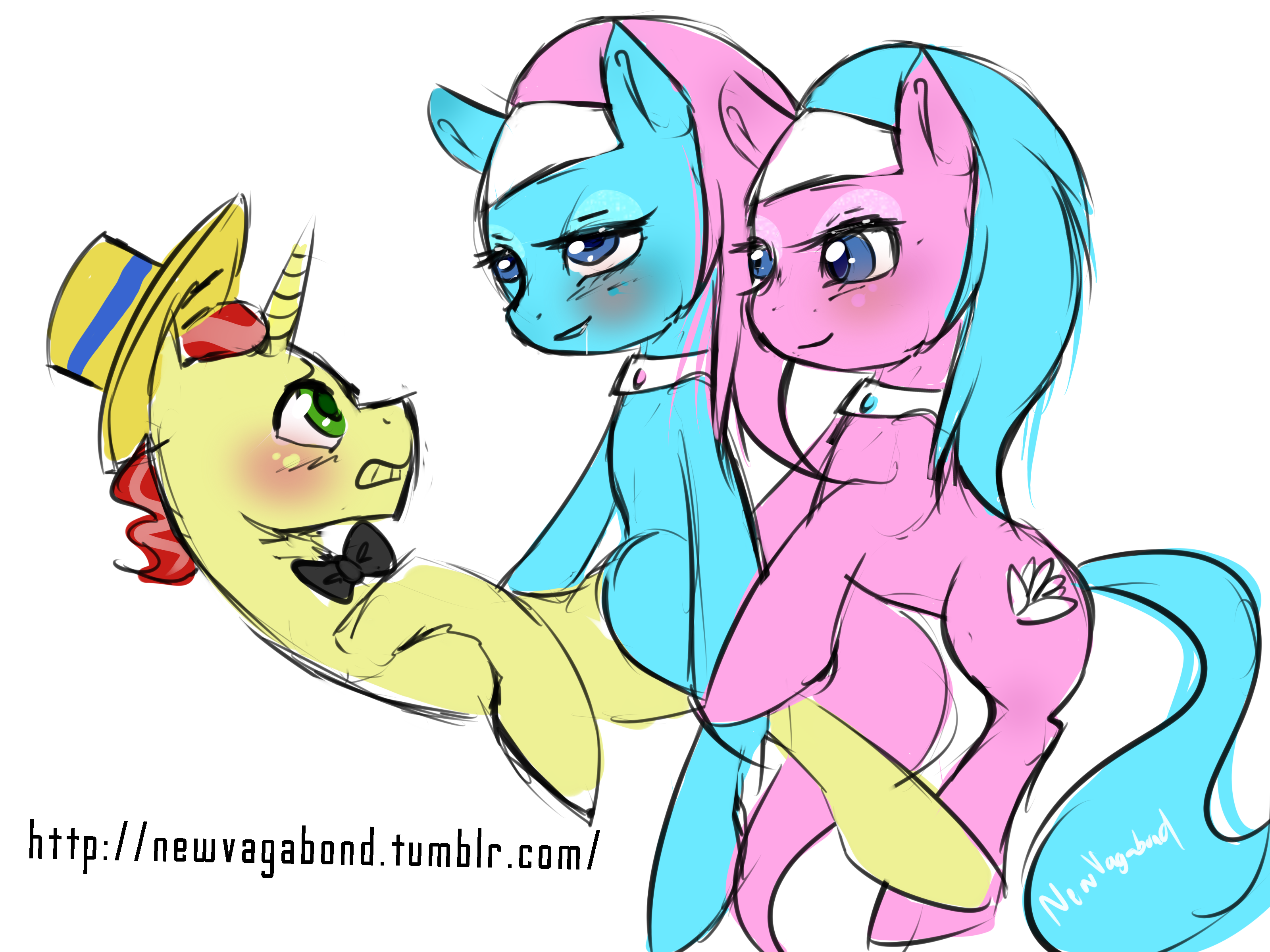 56557 - explicit, artist:newvagabond, aloe, flim, lotus blossom, g4,  female, ffm threesome, flotus, group sex, high res, male, nudity, reverse  cowgirl, sex, shipping, spa twins, straight, threesome - Derpibooru