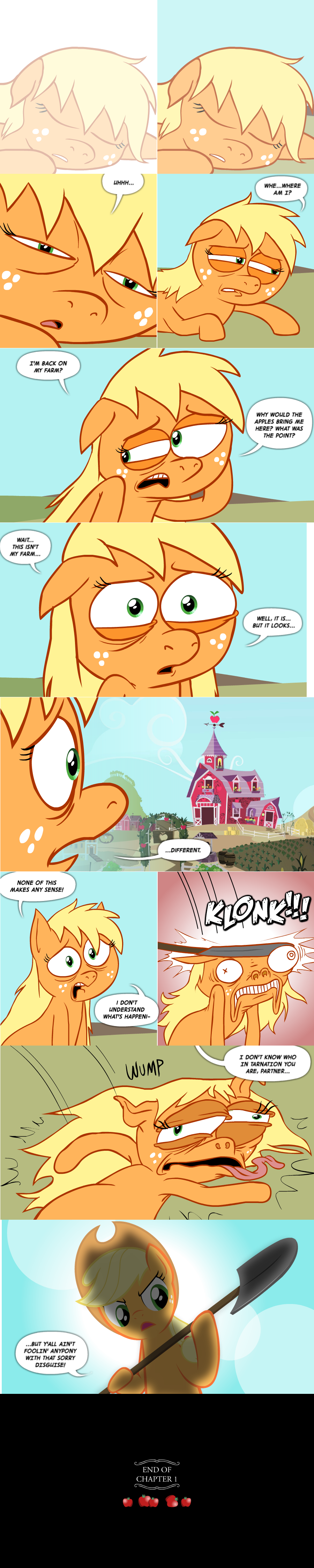 Safe Artist Hotdiggedydemon Applejack Earth Pony Pony Ask