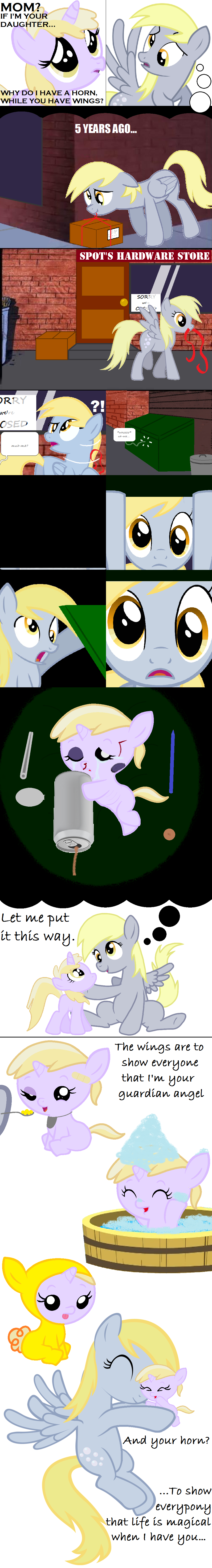 Semi Grimdark Artist Beavernator Derpy Hooves Dinky Hooves