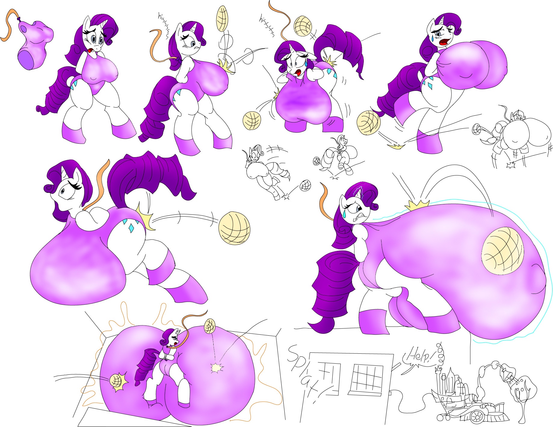 86791 - questionable, artist:badgerben, rarity, anthro, unguligrade anthro,  g4, big breasts, bondage, breast expansion, breasts, breasts on floor, busty  rarity, cider suit, clothes, dodgeball, female, fetish, huge breasts, hyper  breasts, implied tail