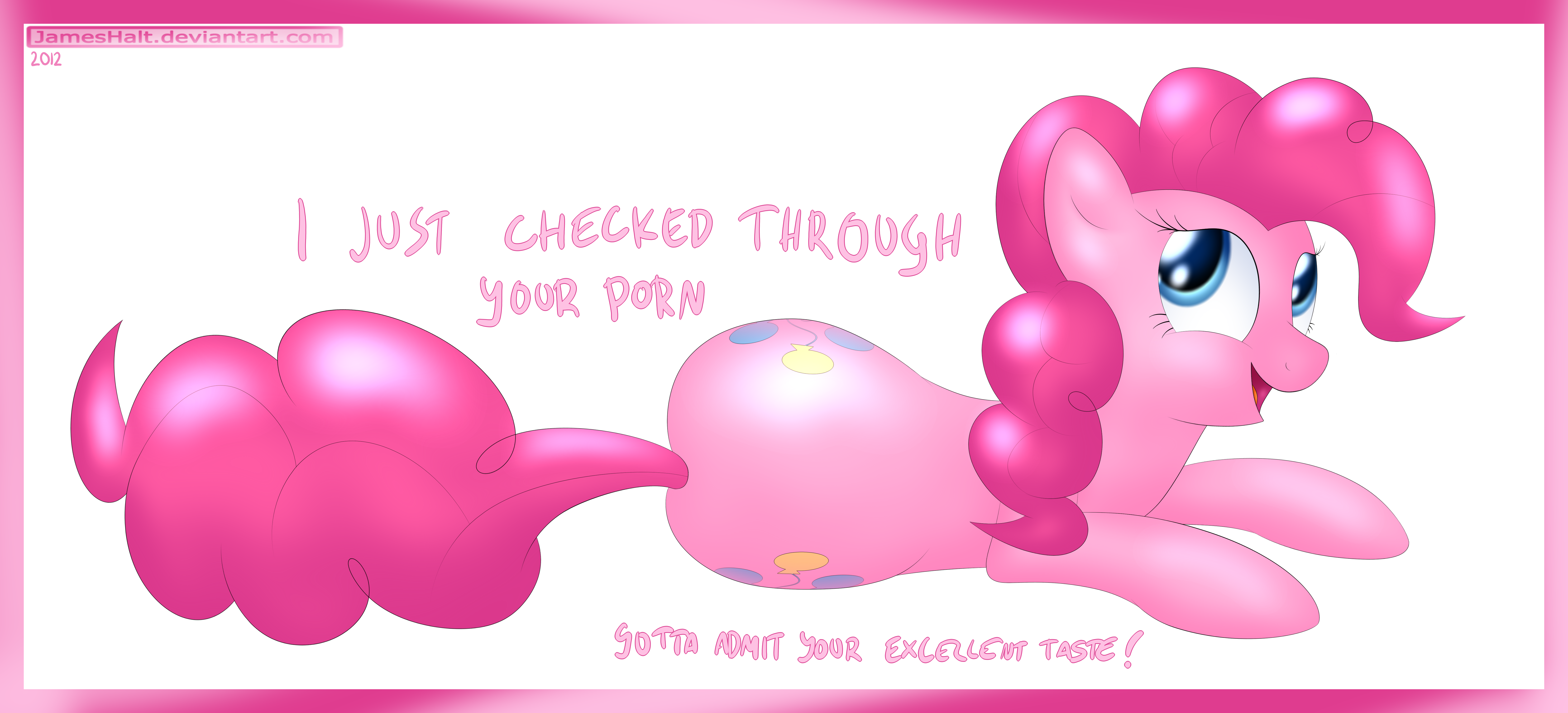 Pinkie Pie Pregnant Porn - 98950 - safe, artist:haltie, pinkie pie, earth pony, pony, absurd  resolution, text - Derpibooru