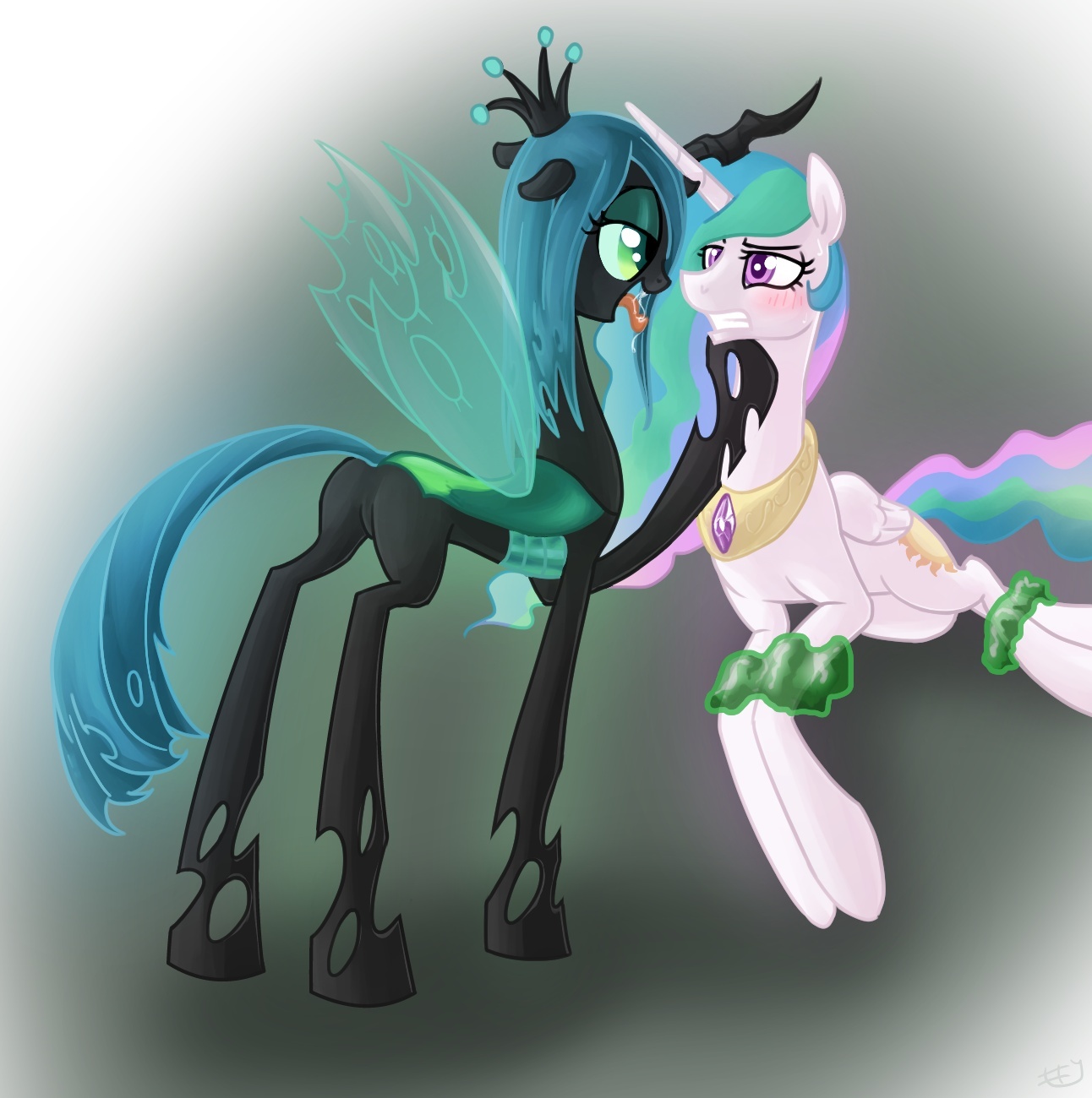 1292px x 1300px - 99247 - suggestive, artist:sharpy, princess celestia, queen chrysalis,  alicorn, changeling, changeling queen, pony, bondage, chryslestia, drool,  featureless crotch, female, imminent kissing, lesbian, mare, shipping,  tongue out - Derpibooru