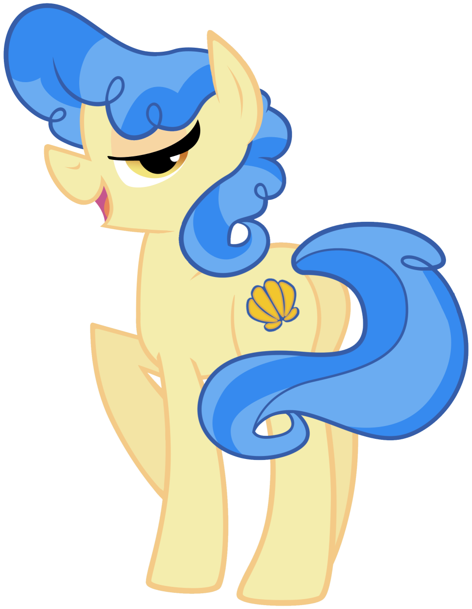 200154 - safe, artist:totallynotabronyfim, sapphire shores, earth pony,  pony, butt, female, looking at you, mare, plot, solo - Derpibooru