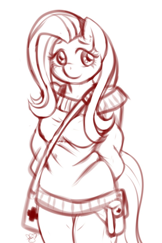  448955 Safe Artist pia sama Fluttershy Anthro Comic rogue 