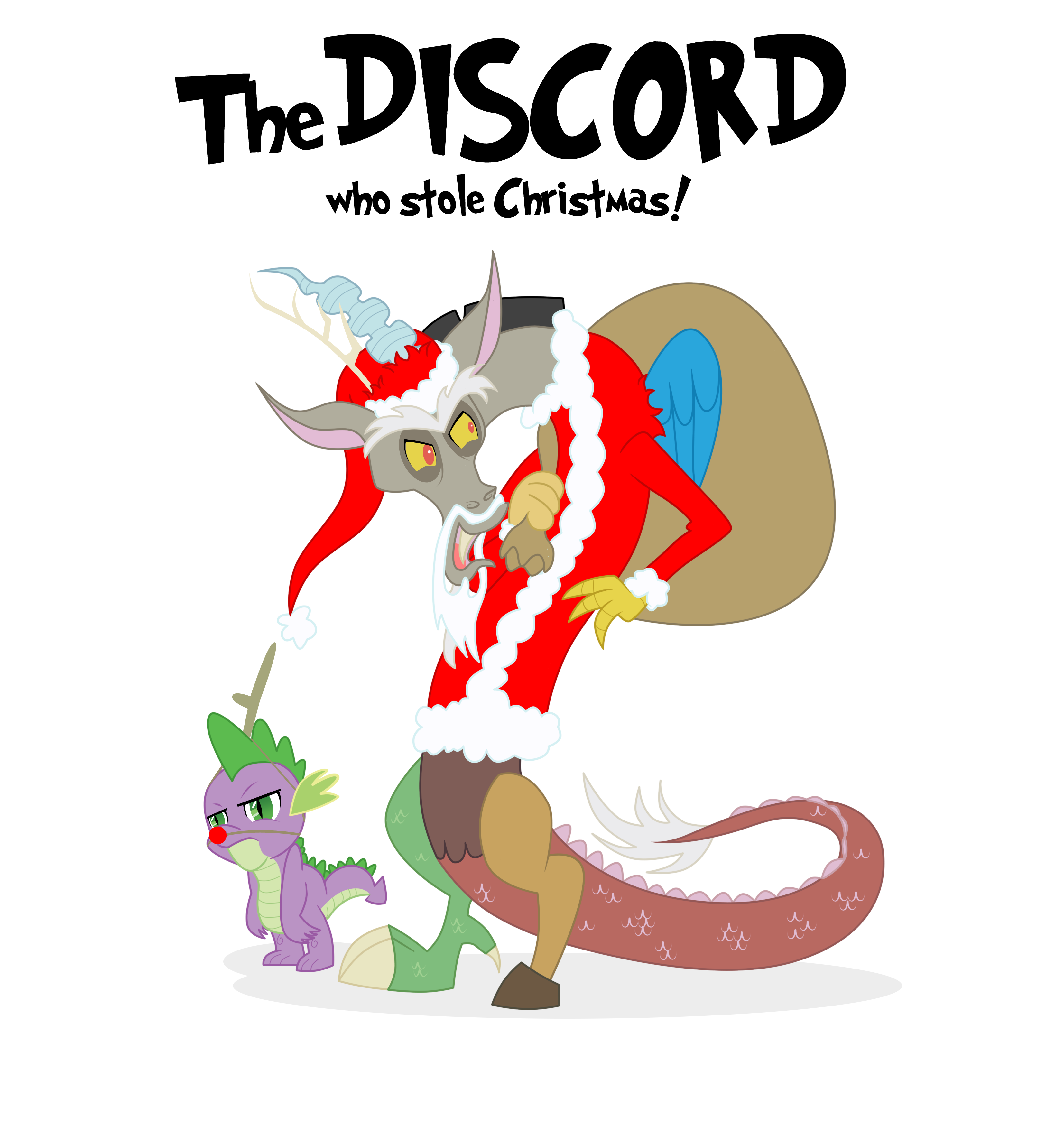 510057 - safe, artist:mattwilson83, discord, spike, how the grinch