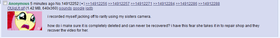 #490327 - questionable, fluttershy, /mlp/, 4chan, 4chan screencap ...