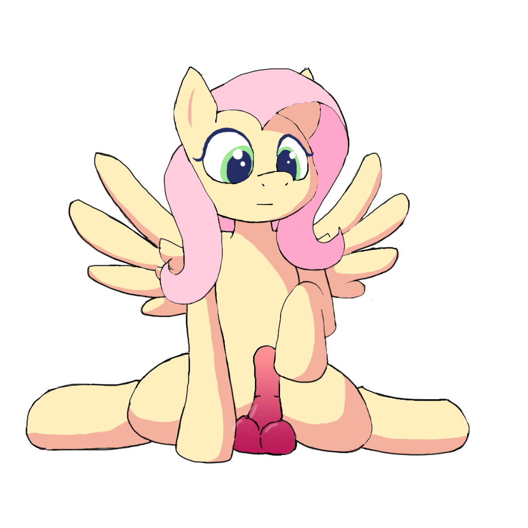 271634 - explicit, anonymous artist, artist:apony, fluttershy, pegasus,  pony, g4, animated, dildo, female, female orgasm, insertion, lip bite,  mare, masturbation, nudity, orgasm, sex toy, simple background, solo, solo  female, vaginal insertion, vaginal
