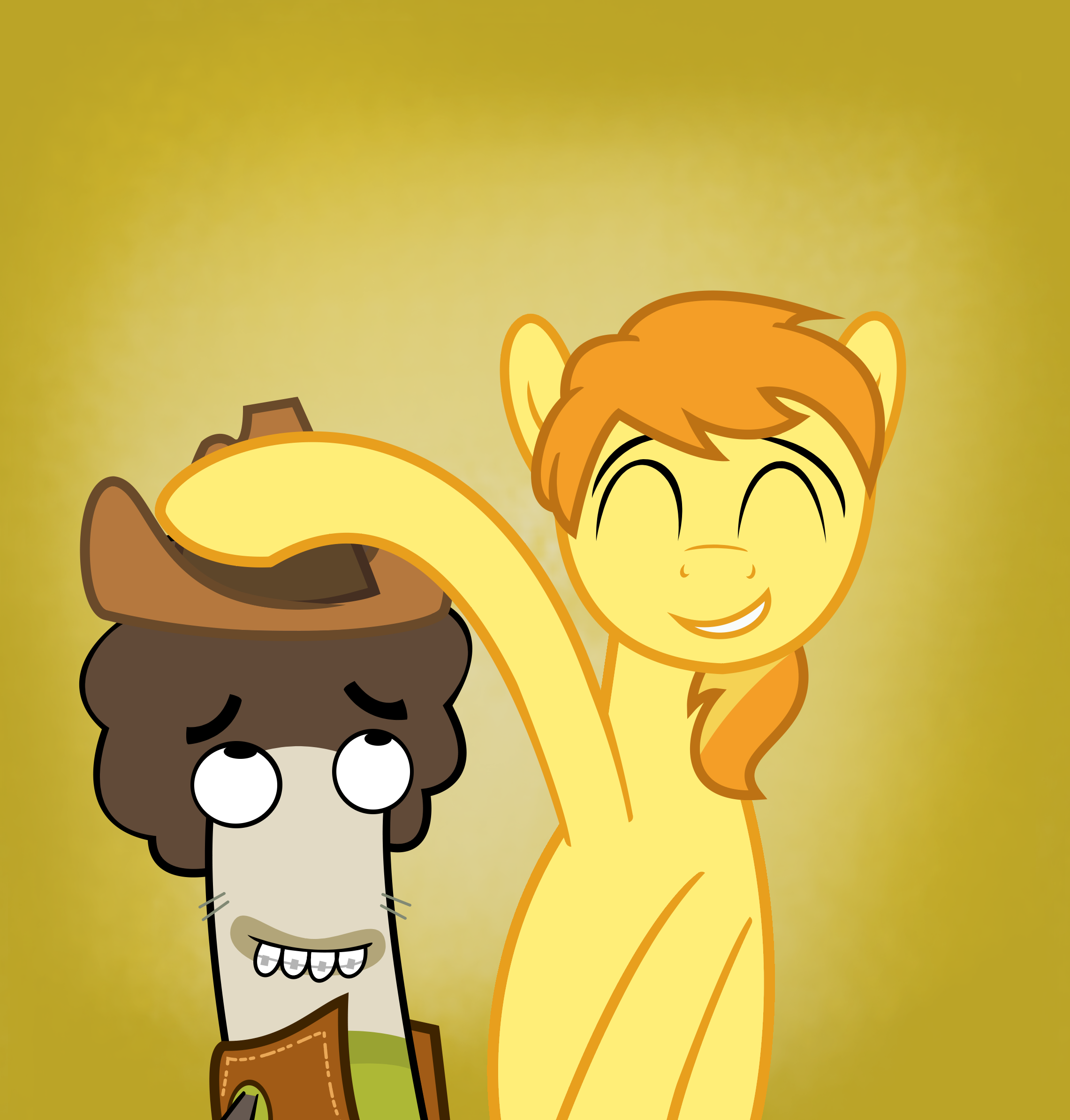 298320 - safe, artist:cartuneslover16, braeburn, betta, catfish, earth  pony, fish, hybrid, pony, g4, adventure in the comments, background pony  meltdown in the comments, crossover, fish hooks, grin, happy, oscar (fish  hooks), overreaction