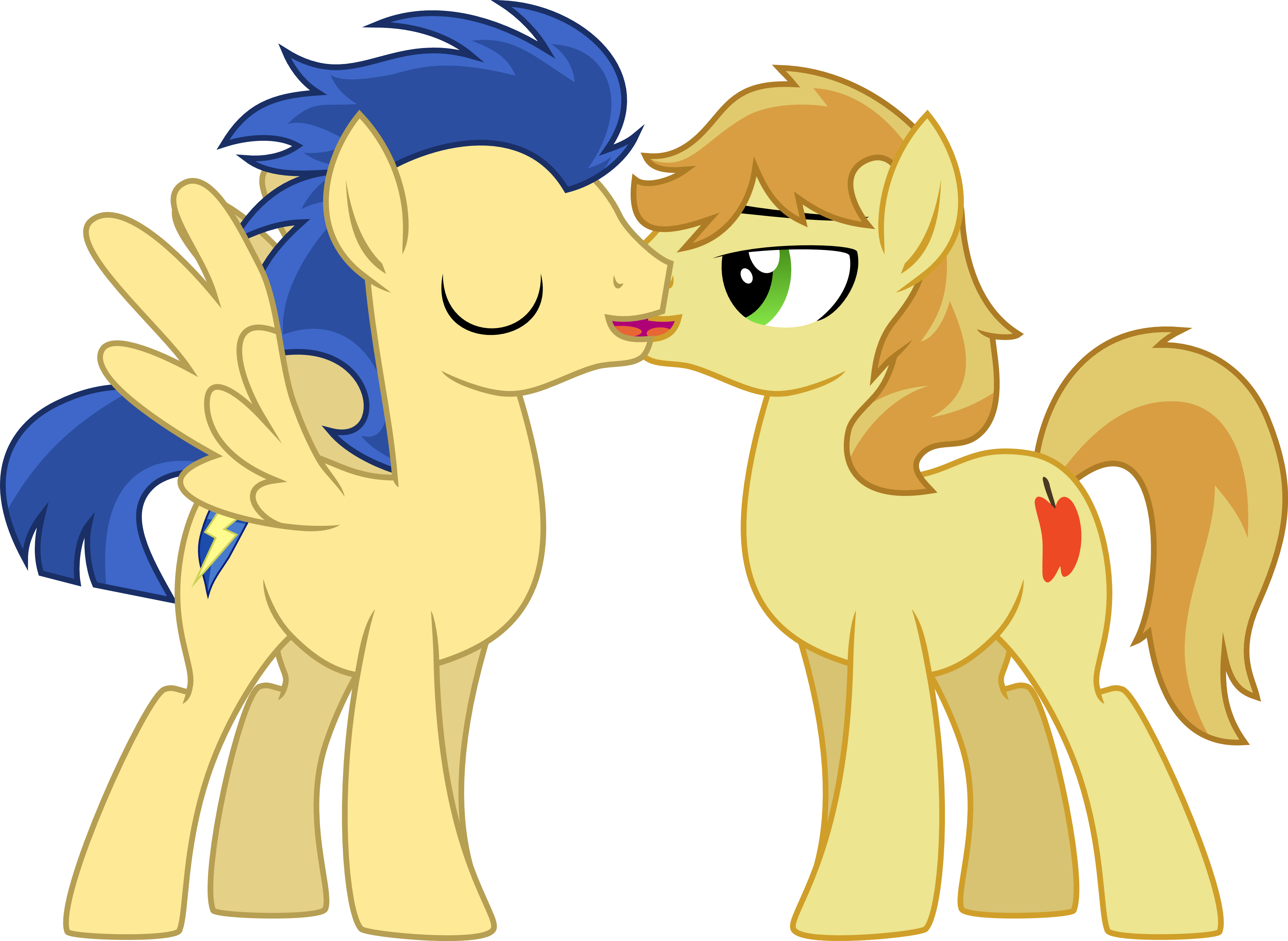 353973 - dead source, safe, artist:dcencia, braeburn, flash sentry,  pegasus, pony, g4, flashburn, gay, high res, kissing, male, simple  background, stallion, transparent background - Derpibooru