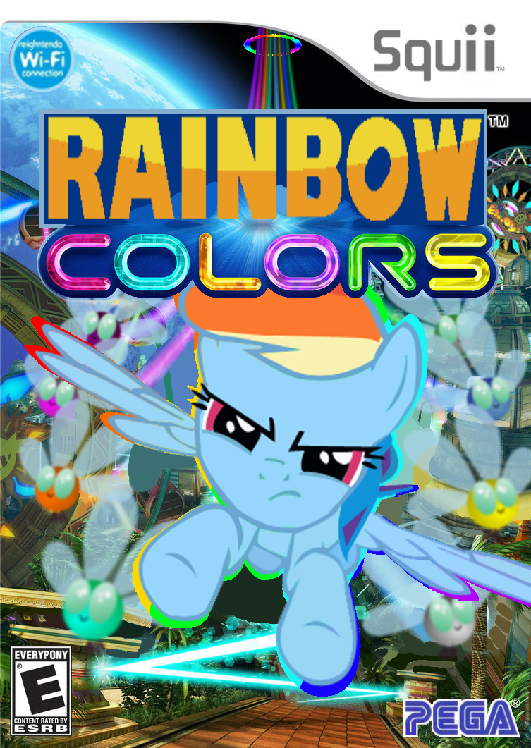 339746 - safe, artist:nickyv917, rainbow dash, parasprite, pegasus, pony,  g4, box art, crossover, female, mare, parody, sega, sonic colors, sonic the  hedgehog (series), video game, wii - Derpibooru