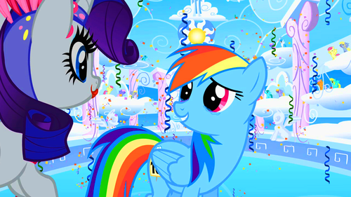 Safe Screencap Rainbow Dash Rarity Sonic Rainboom Episode Derpibooru