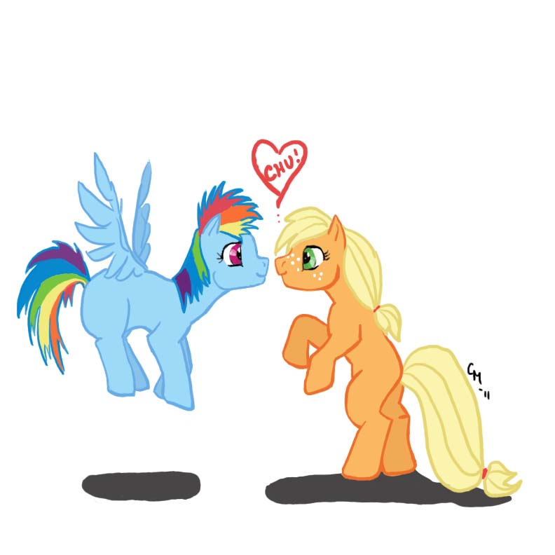 Shipping: appledash {Applejack x Rainbow Dash}. Rainbow Dash Applejack Tickle. Эпплджек и Радуга Дэш целуются.