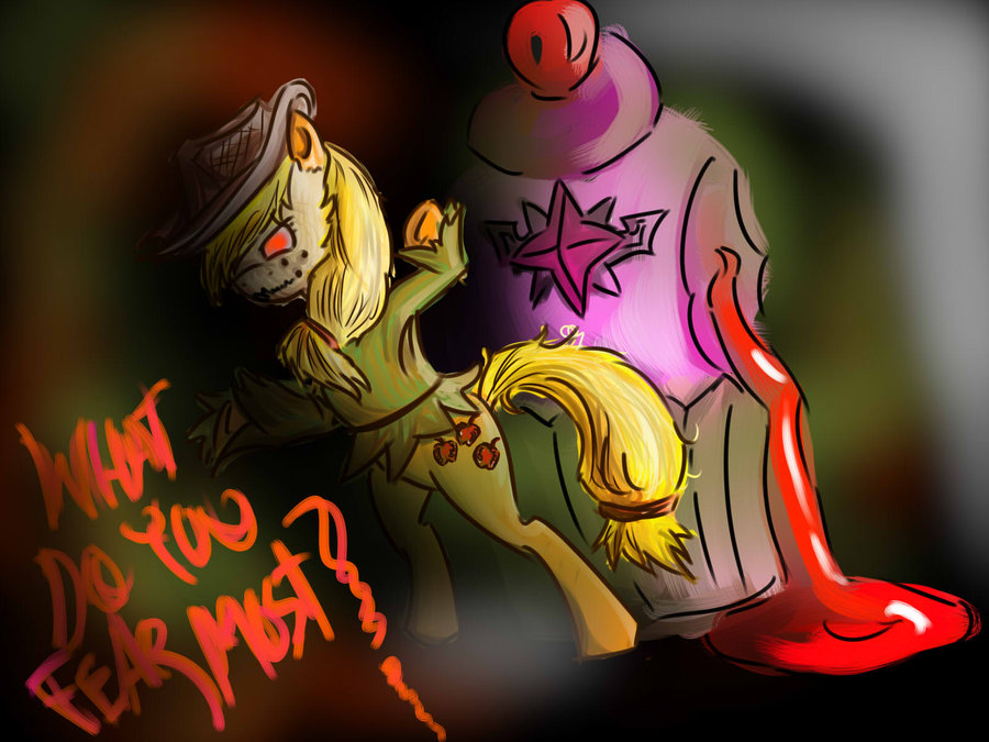 Applejack Batmare #436000 - safe, artist:mysterious44, applejack, g4, batman, crossover ...