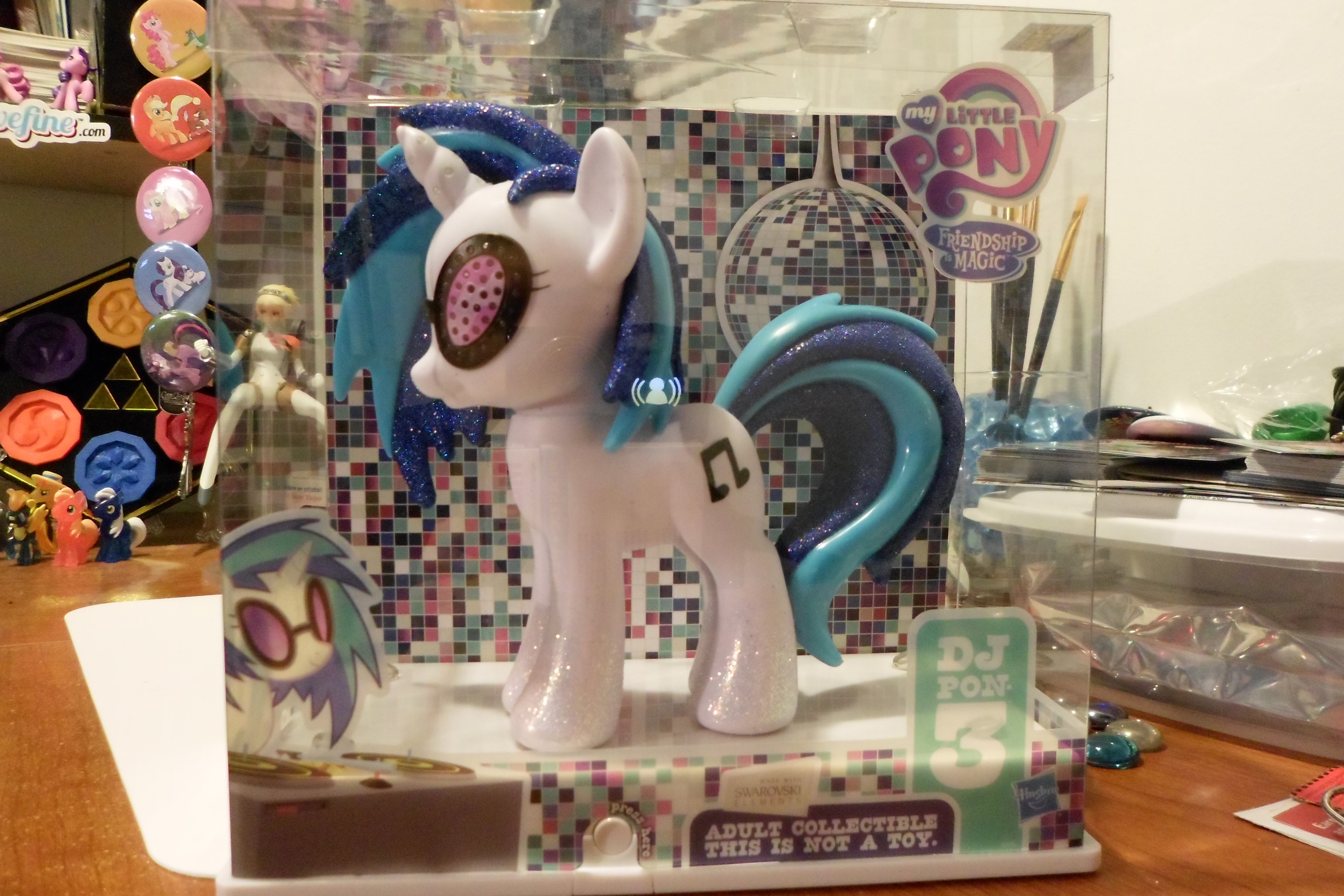 #423124 - safe, amethyst star, applejack, big macintosh, dj pon-3 ...