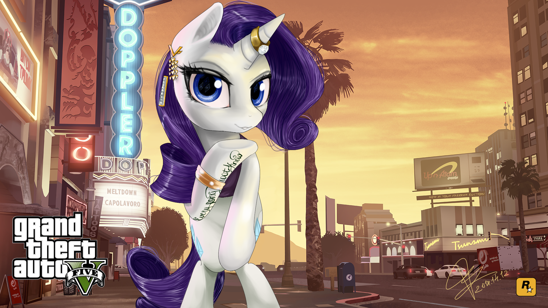 Super Mare Rarity #784682 - safe, artist:supermare, rarity, g4, crossover, female, grand ...