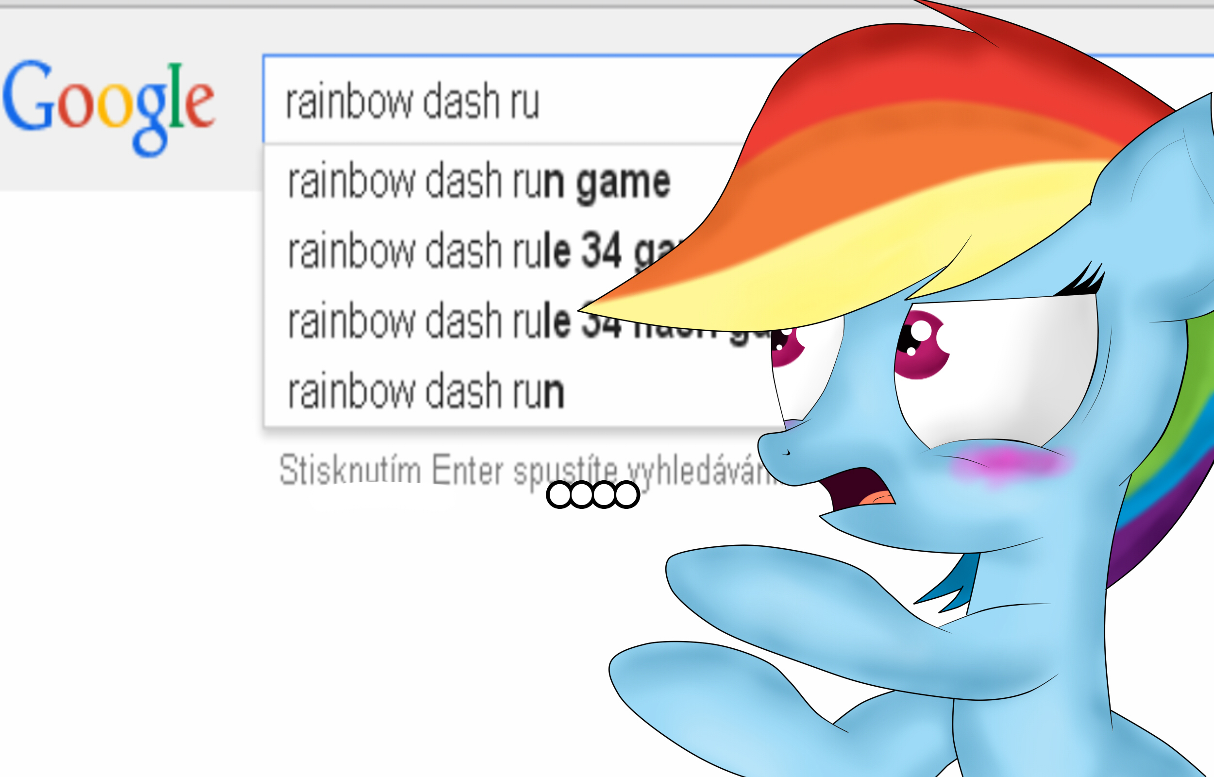 788799 - safe, artist:frozenbat, rainbow dash, pony, g4, blushing, female,  google, mare, rule 34, solo - Derpibooru