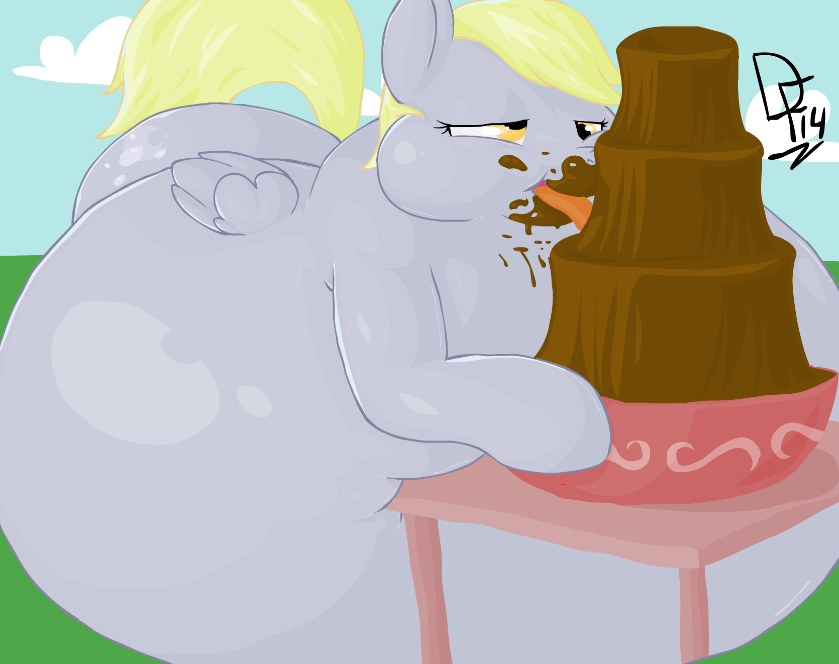 #540770 - questionable, artist:de-flator, derpy hooves, pegasus, pony ...