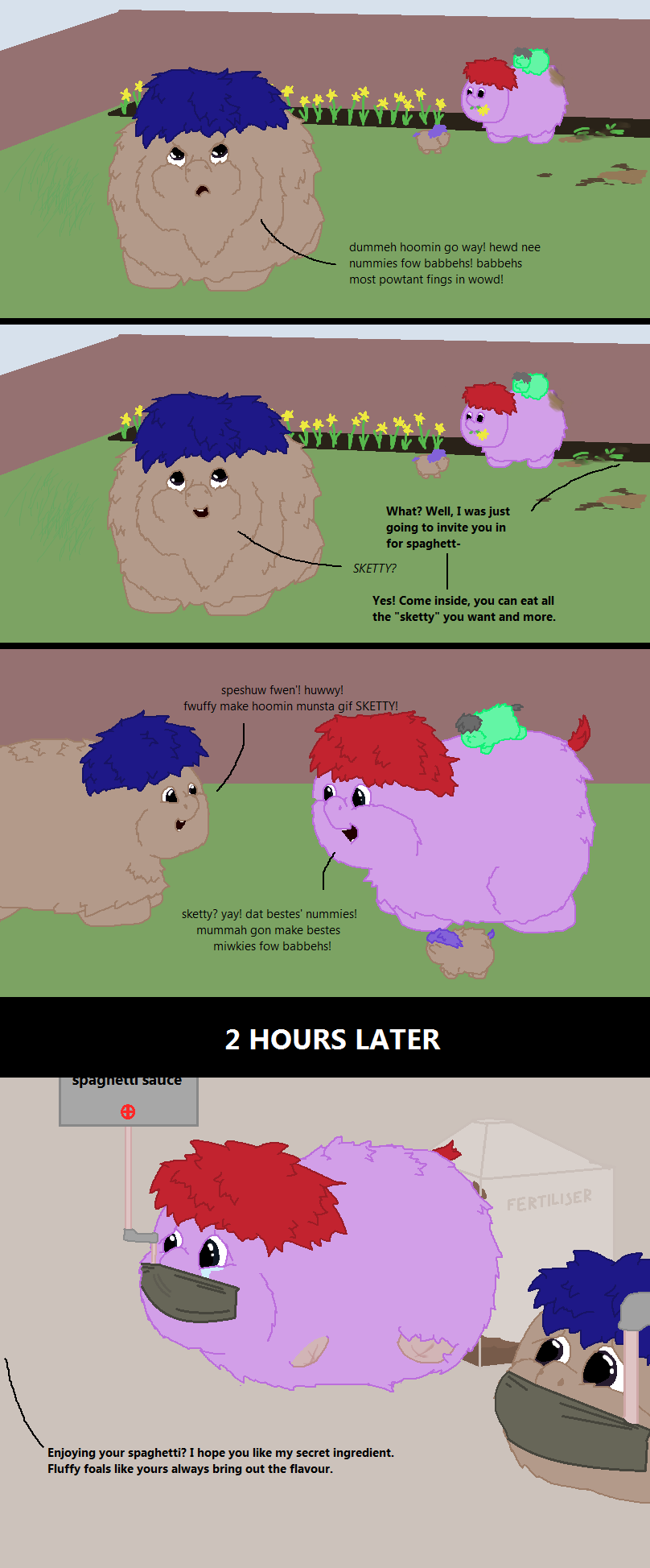 fluffy pony foal abuse