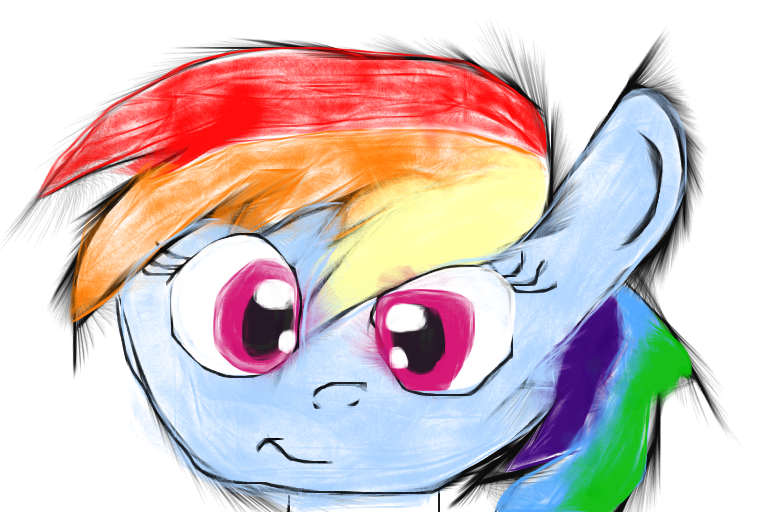 Рисовать rainbow dash