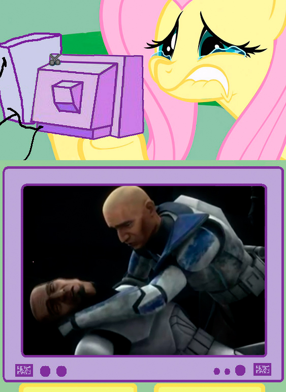 #568810 - safe, fluttershy, captain rex, crying, death, exploitable ...
