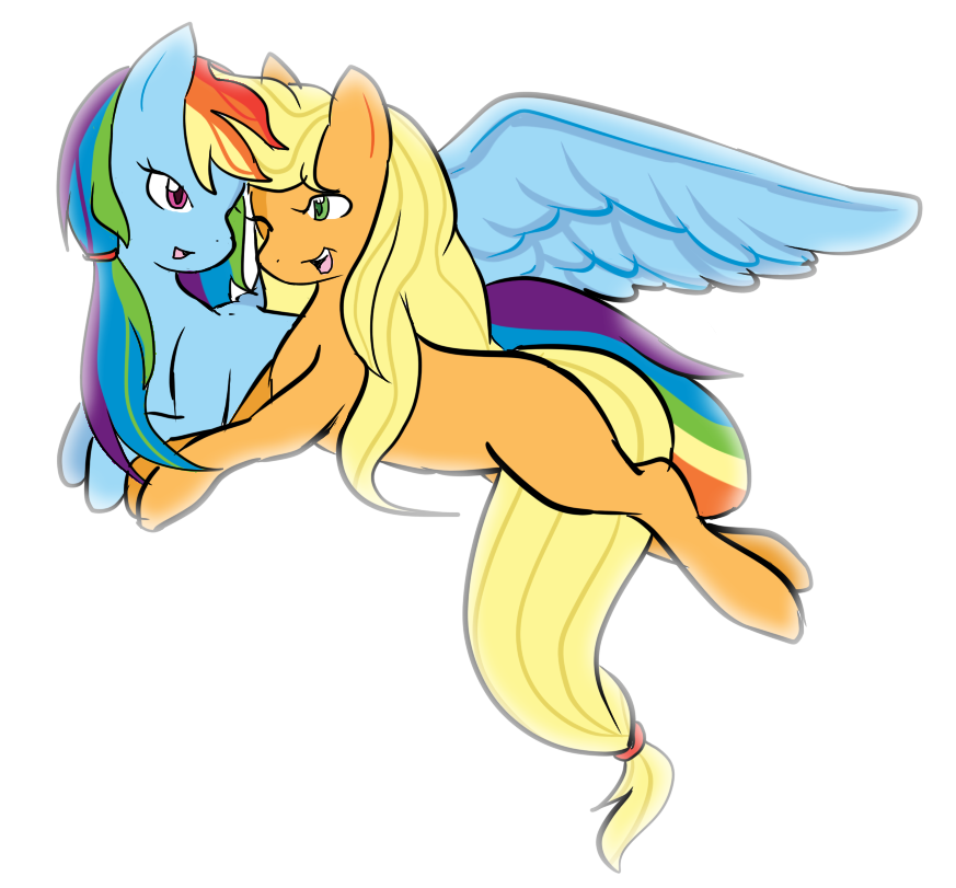 Радуга и Эпплджек лезбиянки 18. Lesbian featuring: Applejack x Rainbow Dash.