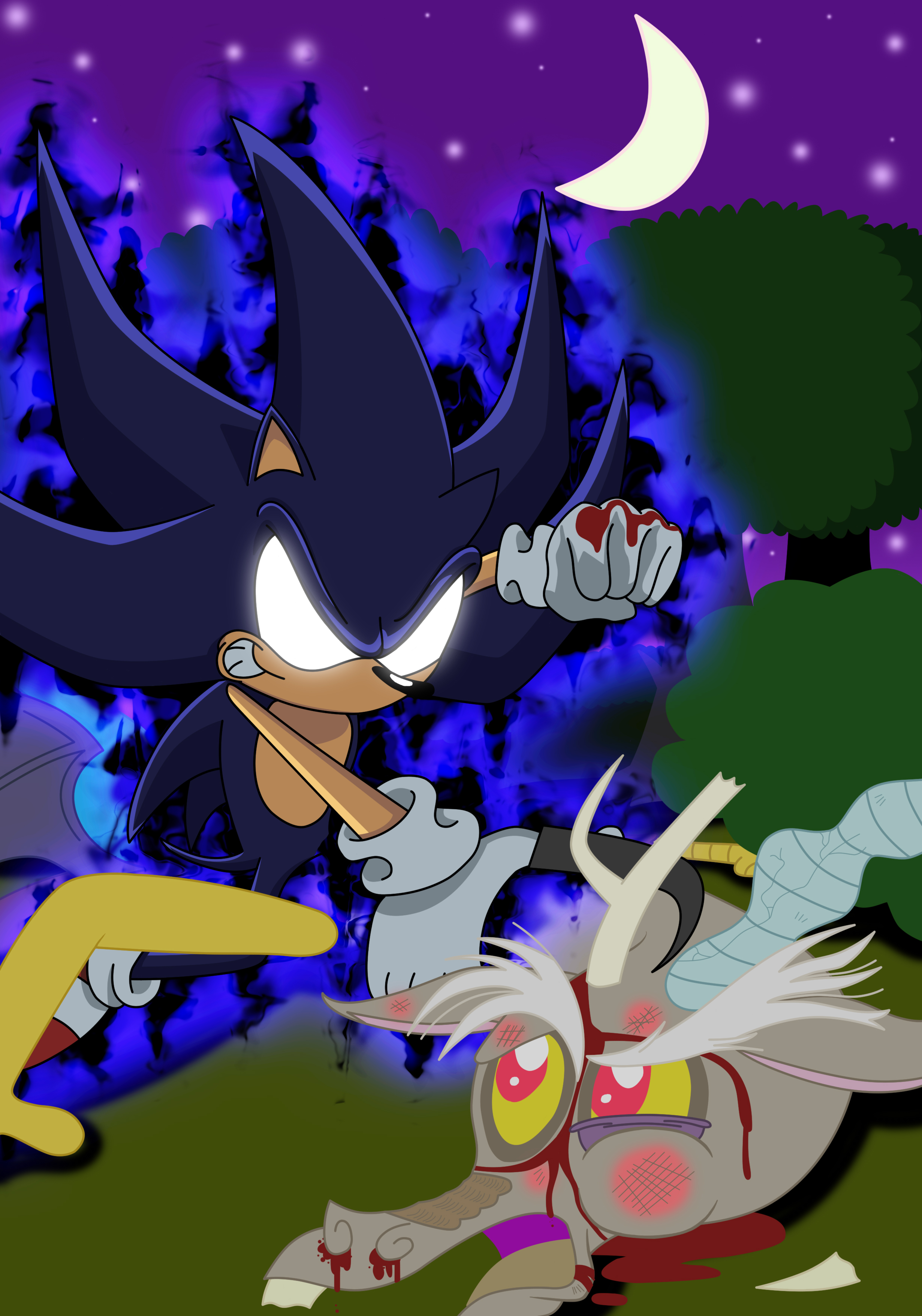 Dark Sonic vs Chaos Shadow