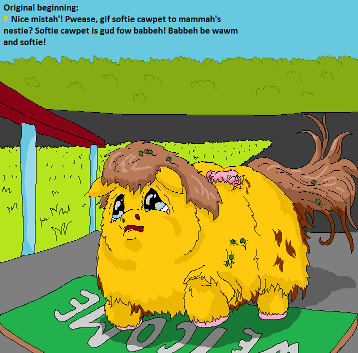 #671652 - artist:artist-kun, feral fluffy pony, fluffy pony, fluffy