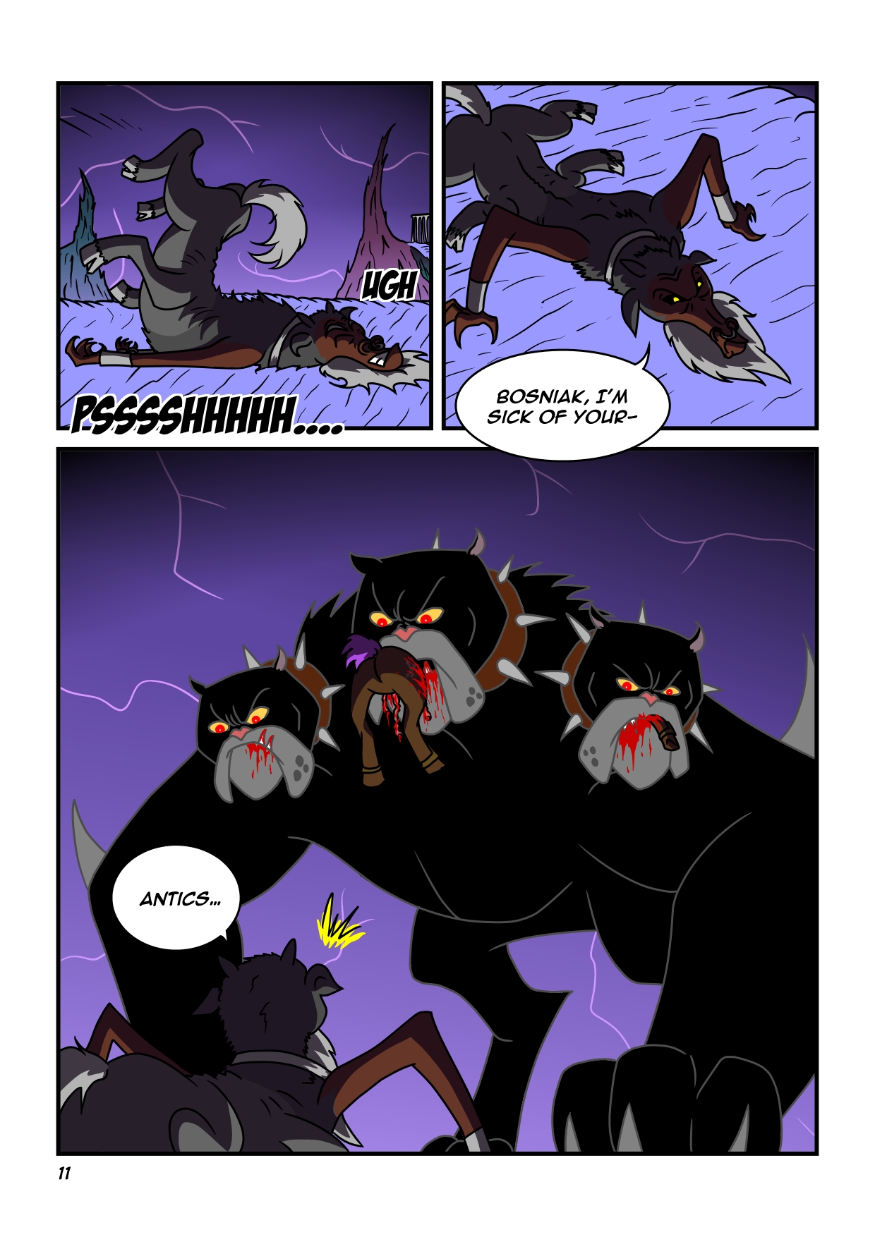 676326 - grimdark, artist:dark-rivals, cerberus (character), lord tirek,  oc, oc:bosniak, cerberus, g4, blood, butt, comic, death, eaten, fetish,  hard vore, multiple heads, my little hades, plot, three heads, vore -  Derpibooru